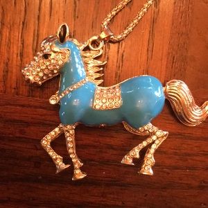 Crystal Horse Necklace